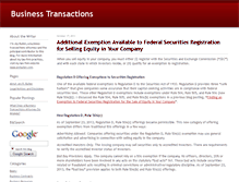 Tablet Screenshot of businesstransactionsblog.com
